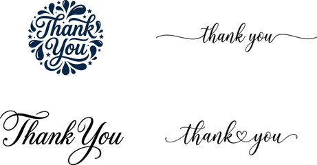 Elegant thank you typography designs © MdSheikhjahid