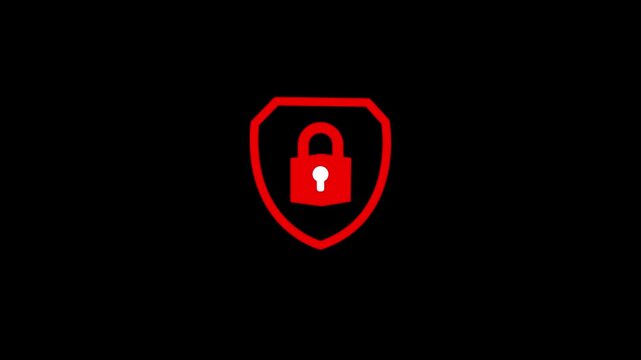 Lock icon Cyber security lock technology privacy concept.
