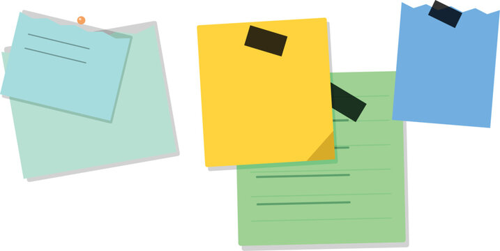 Colorful sticky note paper collection vector