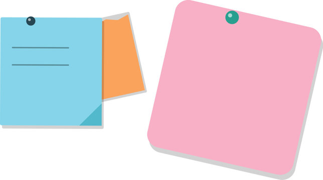 Colorful sticky note paper memo vector
