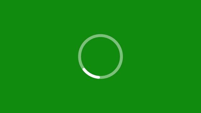 Loading wheel animation. Lower Third Animated spinning load icon with alpha layer transparent background