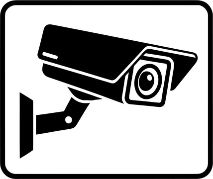 A security camera is mounted on a wall outdoors.
