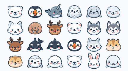 Cute animal faces collection © Insto