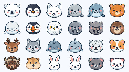 Cute animal faces collection © Iyan