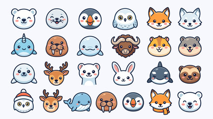 Cute cartoon animal faces collection © KaskusLabs