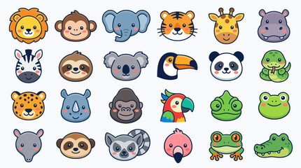 Cute cartoon animal faces collection © KaskusLabs