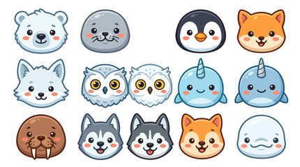 Cute cartoon arctic animals © KaskusLabs