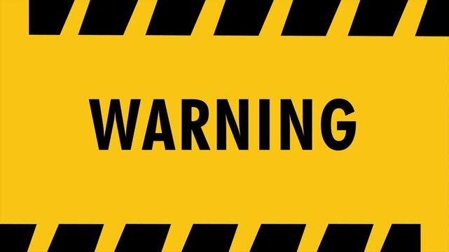 Warning background animation video