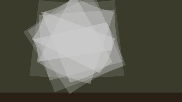 Abstract rotating square shapes motion animation 4k background, with overlapping transparent, layers