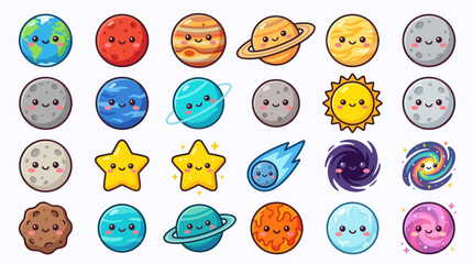 Cute celestial bodies collection © Mas