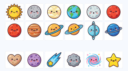 Cute celestial bodies collection © Mas