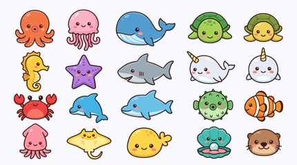 Cute ocean animal collection © Verilux