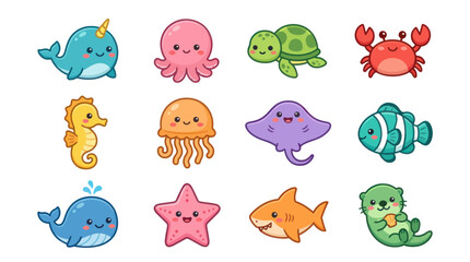 Cute ocean animal collection © Verilux