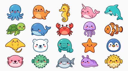 Cute ocean marine life collection © Verilux