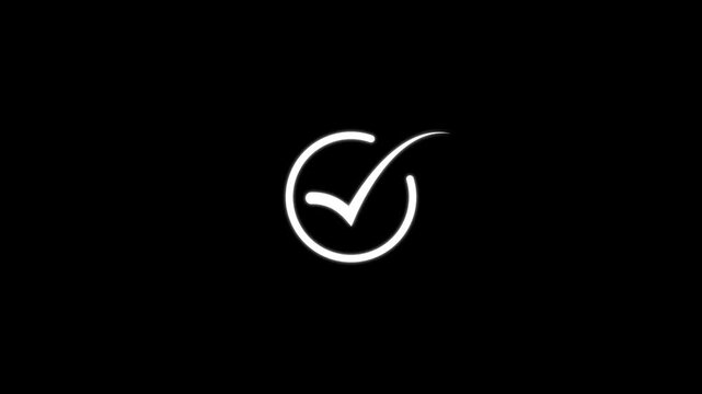  Link &times;Title:
Check mark icon animation video, tick confirm correct accept checkbox symbol with transparent background in 4k. video