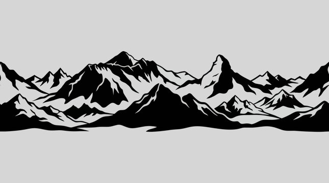 Mountain range panorama