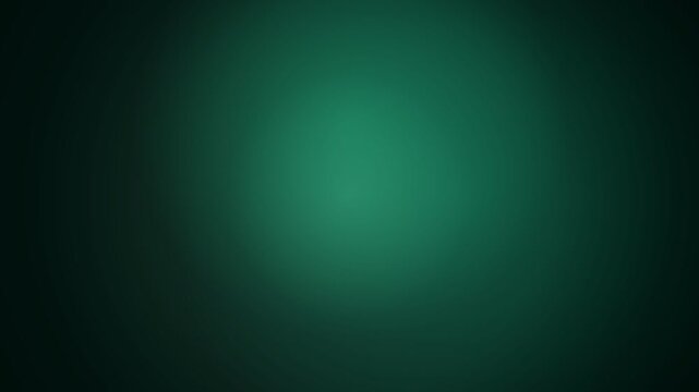 Abstract dark green gradient background with smooth light blur. Loop. 4K