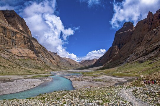 Huge gorge, Kailash Kora, Western Tibet, Asia
