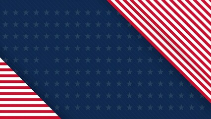 Fototapeta premium Abstract patriotic design featuring bold red stripes and a dark navy blue field with stars