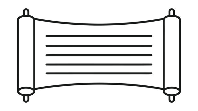 Of a scroll with horizontal lines parchment paper document ancient
