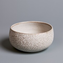 Fototapeta premium Ceramic ramekin with crackle glaze and sea salt crystals