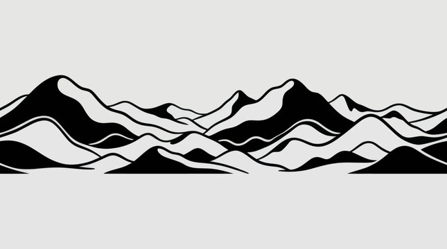 Stylized mountain range silhouette