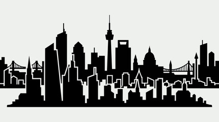 Urban skyline silhouette © UDIN BADEG
