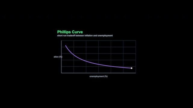 Phillips Curve Economics Curve Animation Labeled Alpha Channel 4K