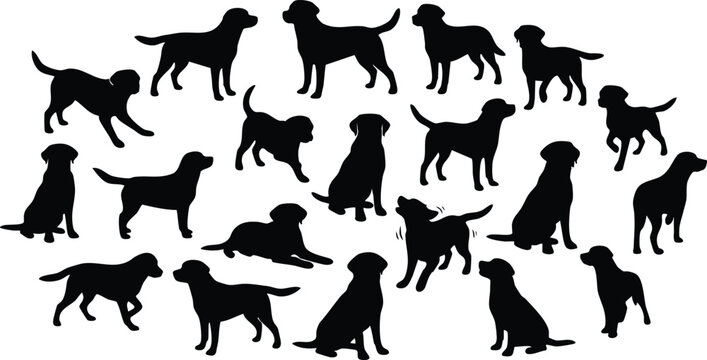 Dog Silhouette Bundle | Premium Black Dog Breed Silhouettes Vector Clipart for Cricut, Laser Cutting & Commercial Use