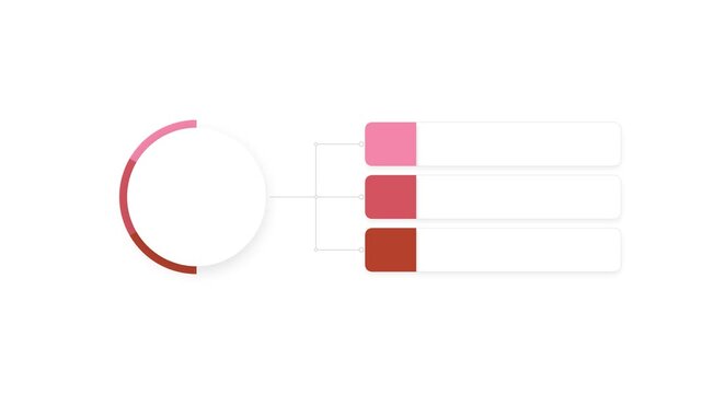 Abstract circular loading animation with stacked color squares