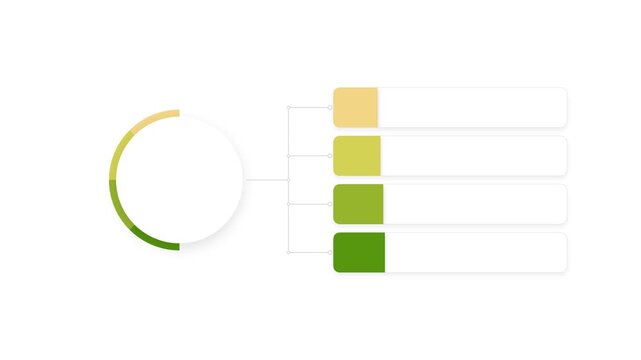 Green energy efficiency scale with circular loading animation and color gradient