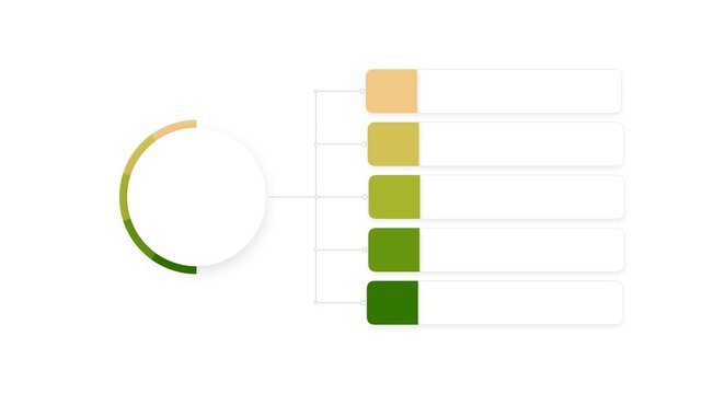 Color gradient scale bar with a circular loading indicator for data visualization