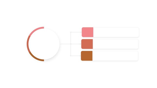 Color palette infographic with circular arc and three stacked rounded squares