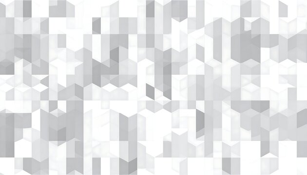 Abstract geometric pattern with white cubes on grid background.