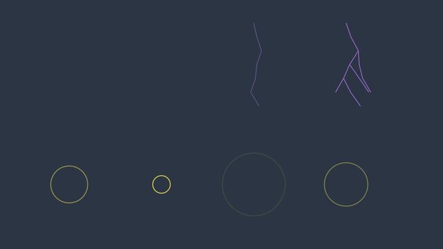 Abstract lightning bolt and glowing circle motion for digital and visual effects animation 4k electricity