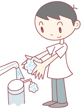 衛生管理のイラスト - 手洗い・清潔・感染予防