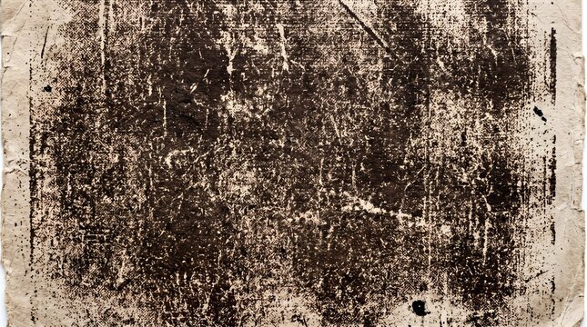Distressed brown screenprint texture with heavy ink grain