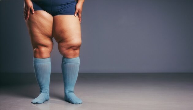 womens legs with lymph edema
