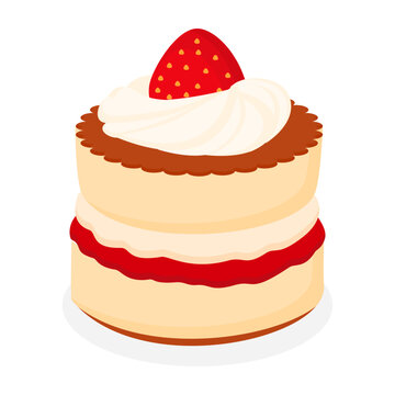 Illustration of a Mini Victoria Sponge