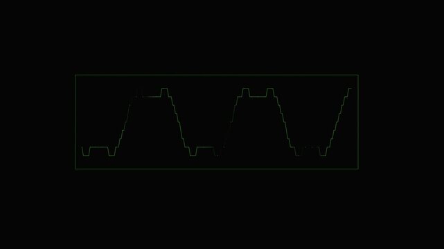 Digital waveform in line art style, data visualization concept