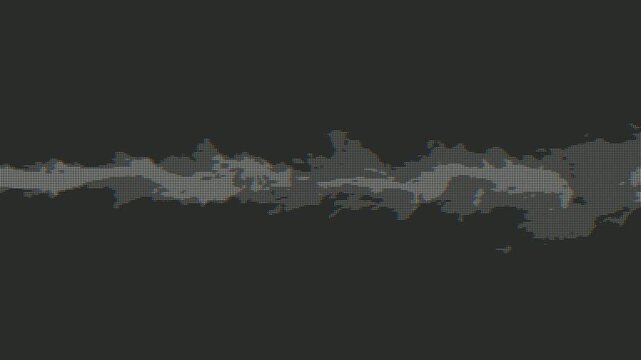 Horizontal smoke or fire pixel animation.