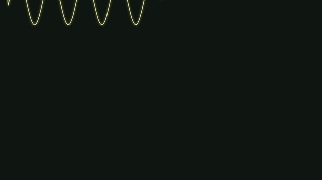 Animated neon zigzag line on animation 4k black background, for motion glowing
