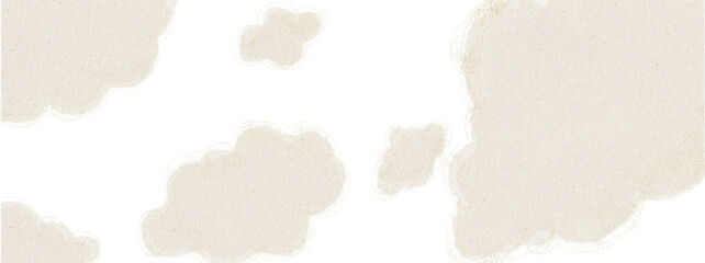 Obraz premium Paper Texture Cloud Design Element on Transparent Background