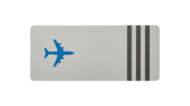 Blue airplane icon on a light gray background.