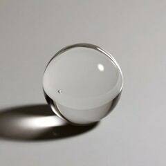 Fototapeta premium Glass sphere with single air bubble and soft rim glow