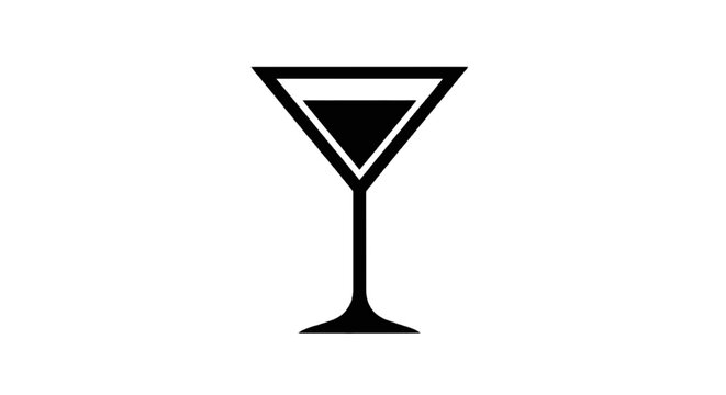 Vector illustration of martini glass icon vector illustration on a transparent background
