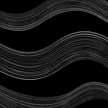 Abstract Black and White Wave Pattern Design.