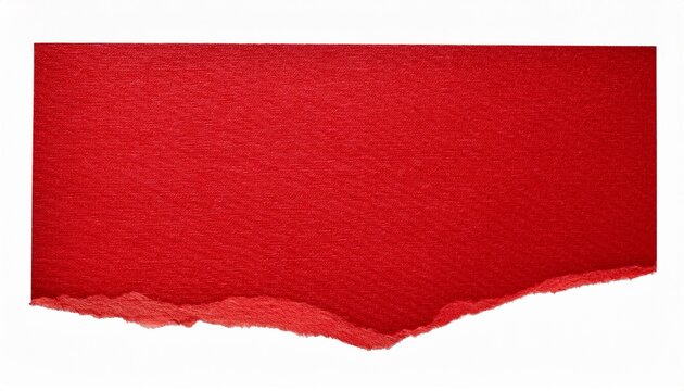 Fragmento De Papel Rojo Rasgado Con Textura Fibrosa Sobre Fondo Trasparente
