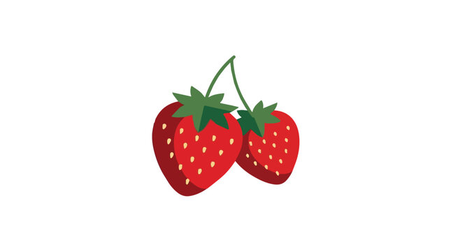 Fresh strawberries with green leaves on a plain dark background for healthy food and fruit themes