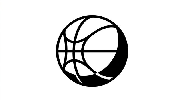 Basketball Sport Equipment Graphic Design Icon.